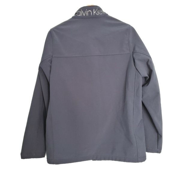 NEW Calvin Klein Blue Softshell Full Zip Jacket - Picture 4 of 6